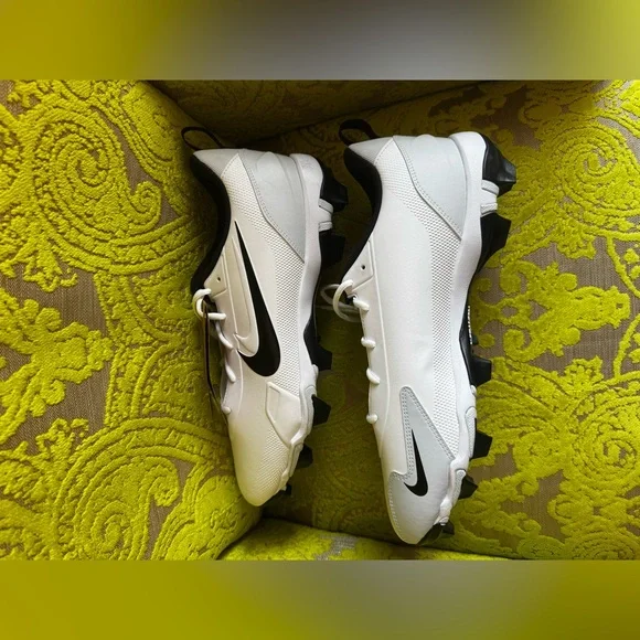Nike Force Trout 9 Keystone White Black Cleats Size 12.5 - Picture 7 of 9